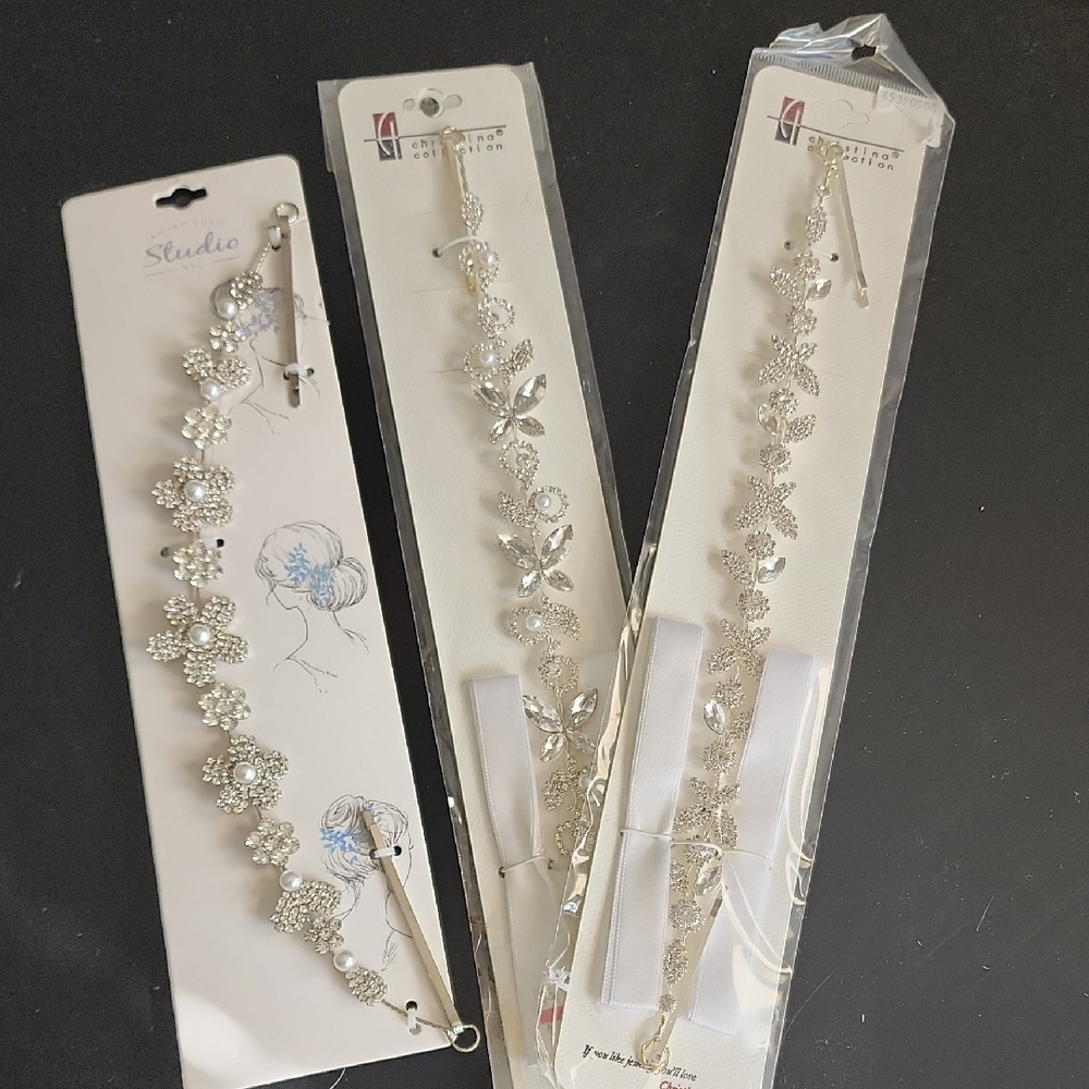 Elegant Silver Hair Accessories.  Rhinestone Hair Accessoruies.